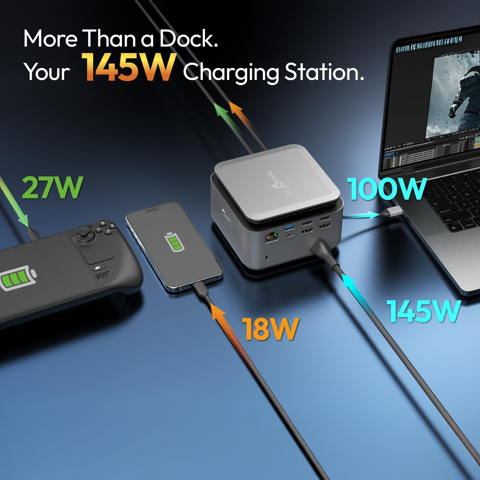 j5create JCDP4140 mobile device dock station Universal Grey – image 9