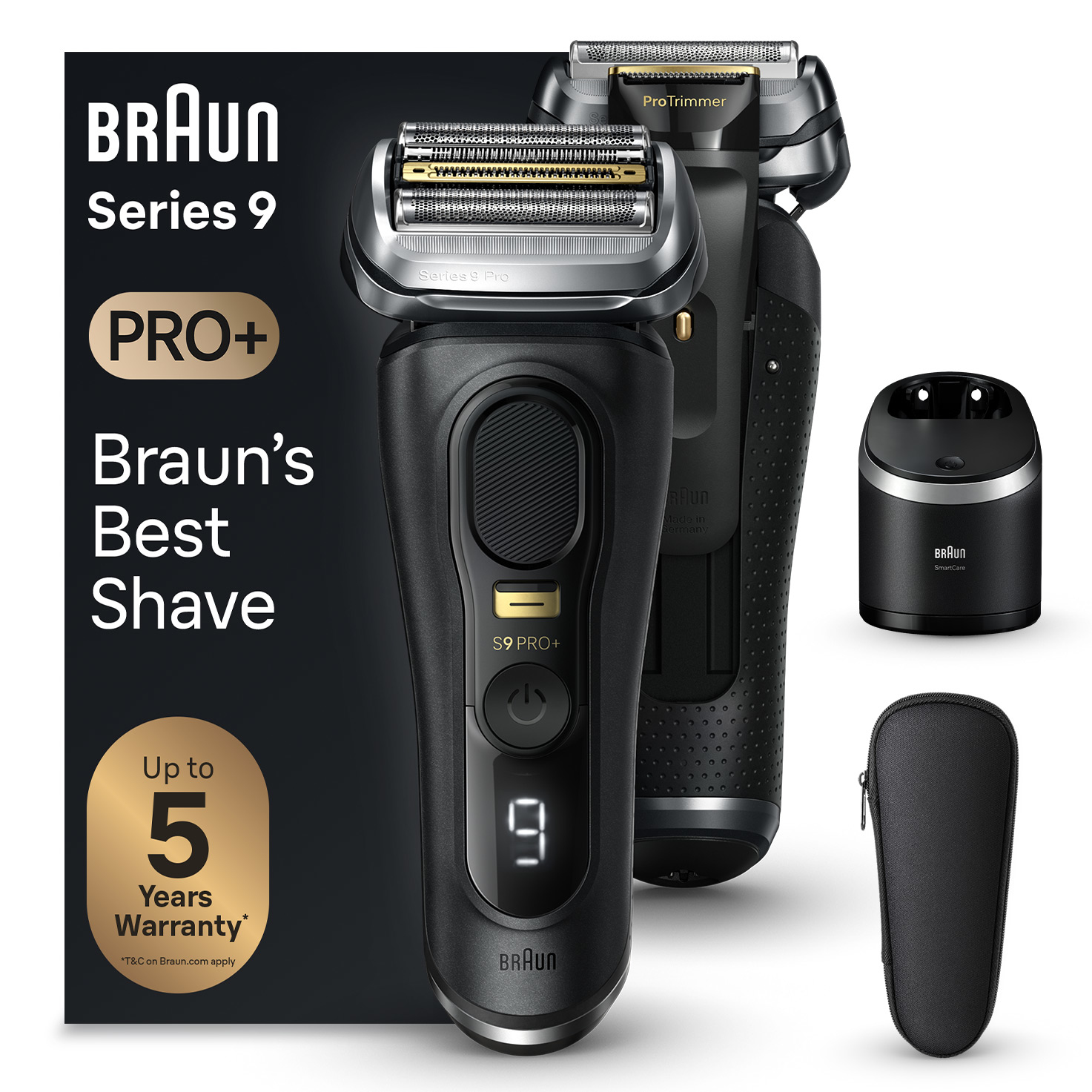 Braun Series 9 Pro+ 9560cc Trimmer Black – image 1
