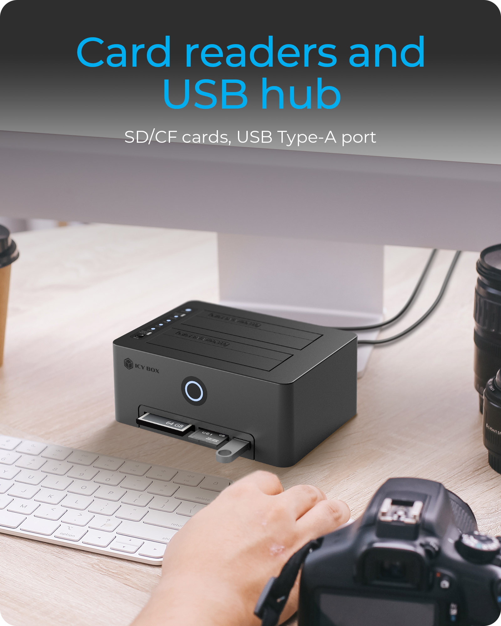 ICY BOX IB-1233CL-CR USB 3.2 Gen 1 (3.1 Gen 1) Type-A Black – image 5