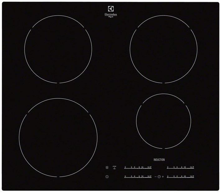 Electrolux KTI6400E Black Built-in Zone induction hob 4 zone(s)