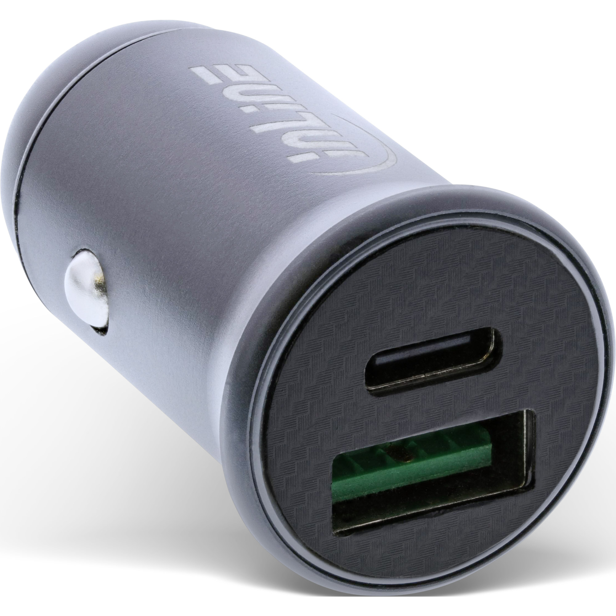 InLine USB car charger power-adapter power delivery, USB-A + USB-C, grey – image 1