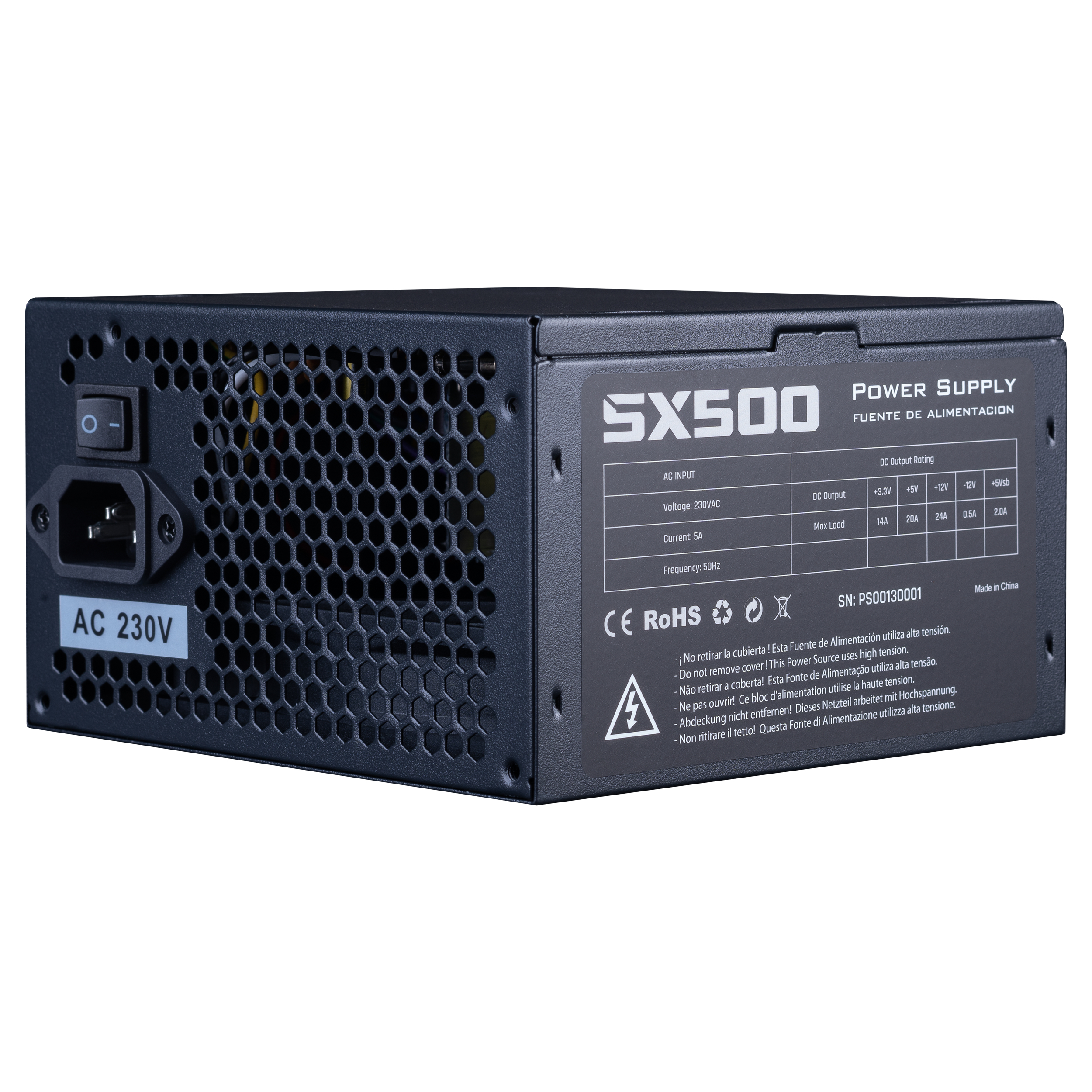 Hiditec PSX500 Bulk power supply unit 500 W 20+4 pin ATX ATX Black image 2