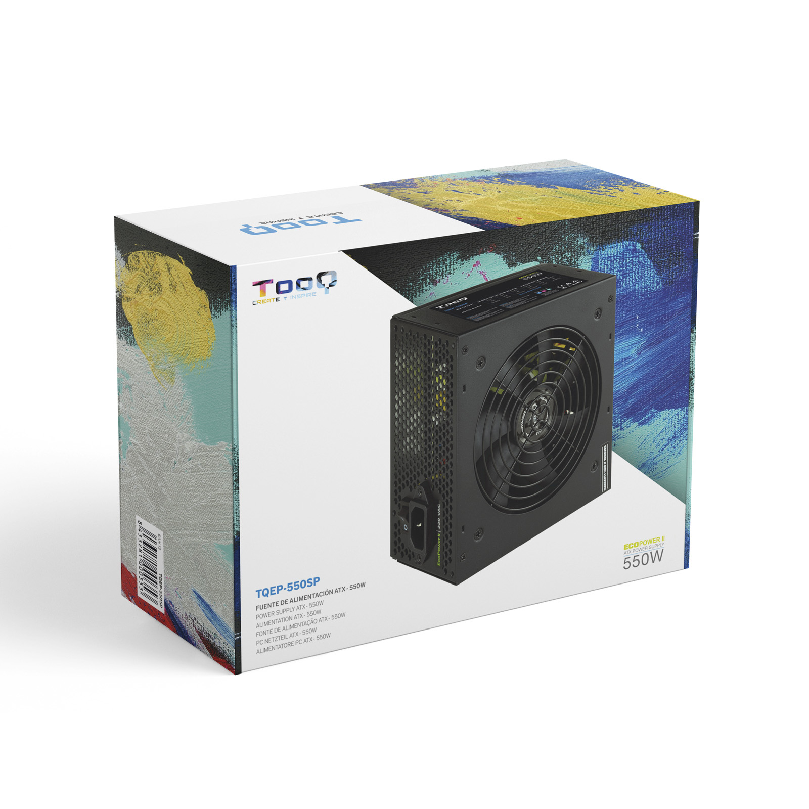 TooQ TQEP-550SP power supply unit 550 W 20+4 pin ATX ATX Black image 9