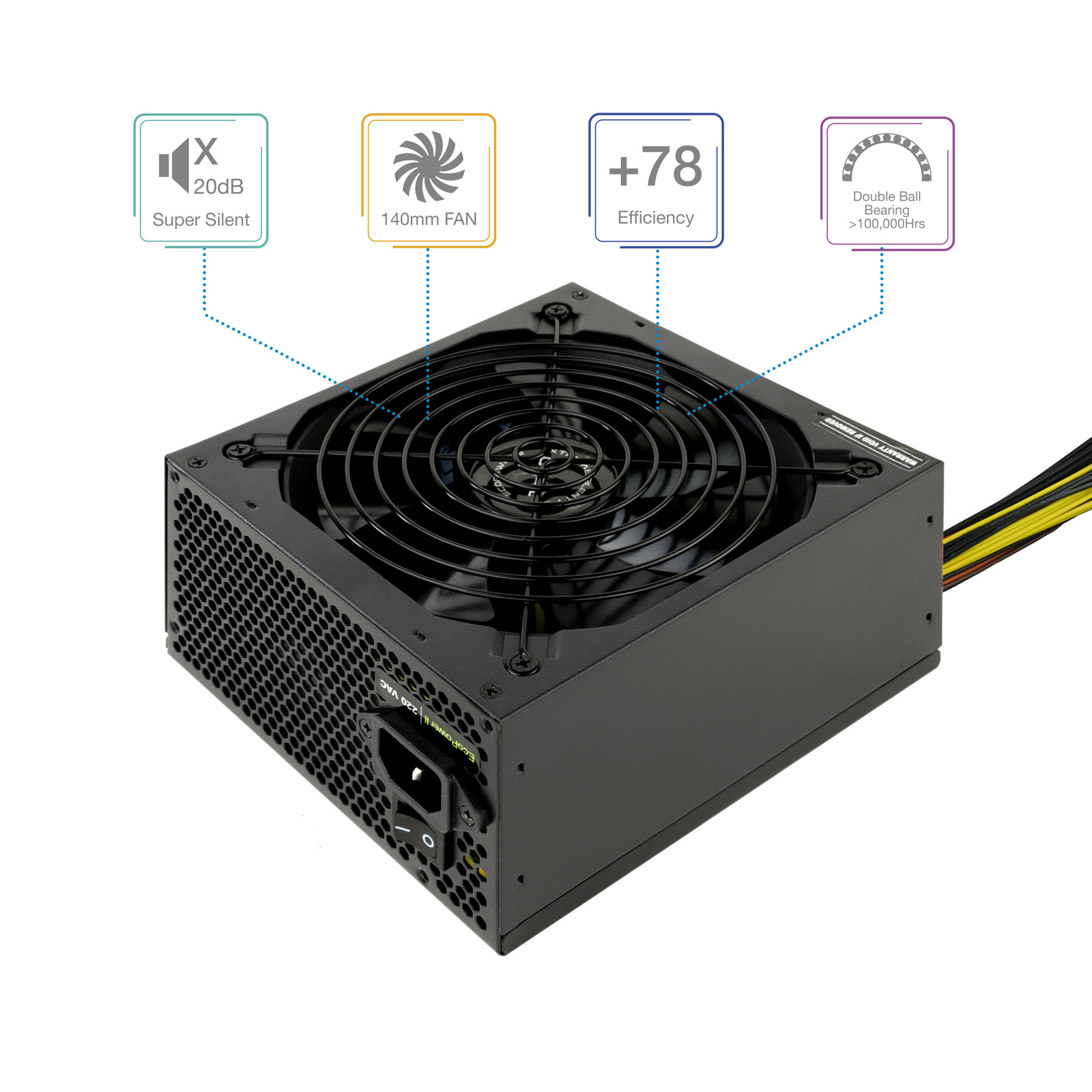 TooQ TQEP-650SP power supply unit 650 W 20+4 pin ATX ATX Black image 5