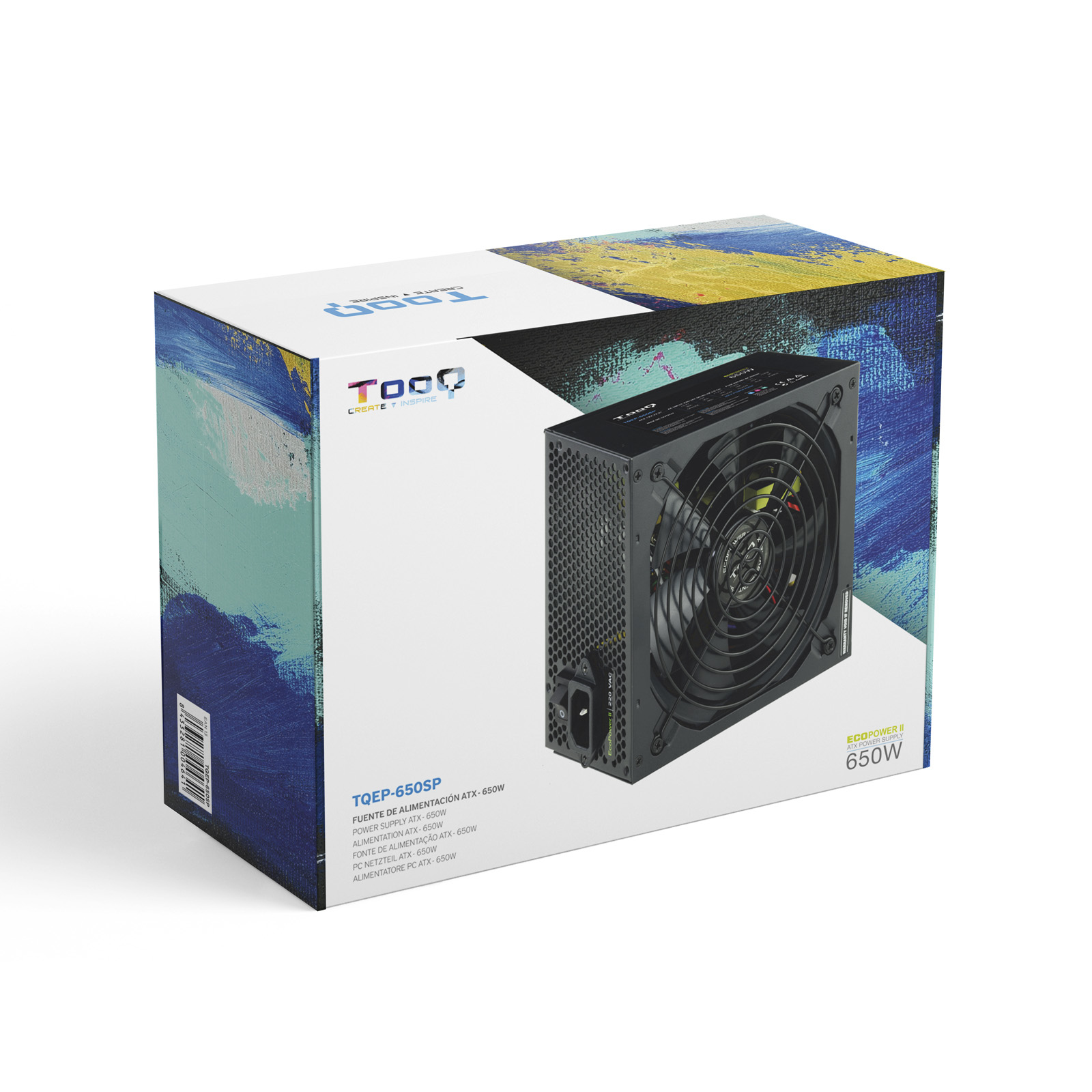 TooQ TQEP-650SP power supply unit 650 W 20+4 pin ATX ATX Black image 10