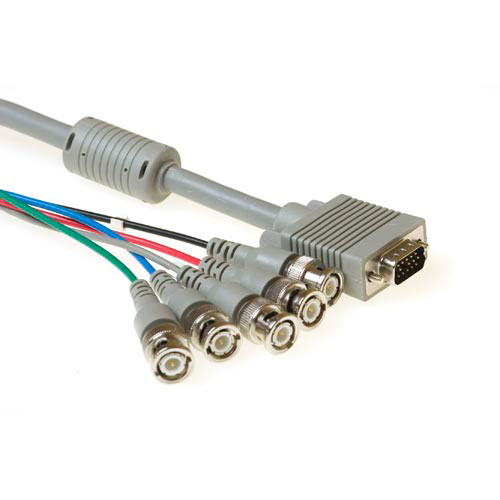 ACT Converter cable VGA male - 5X BNC with ferrite coreConverter cable VGA male - 5X BNC with ferrite core