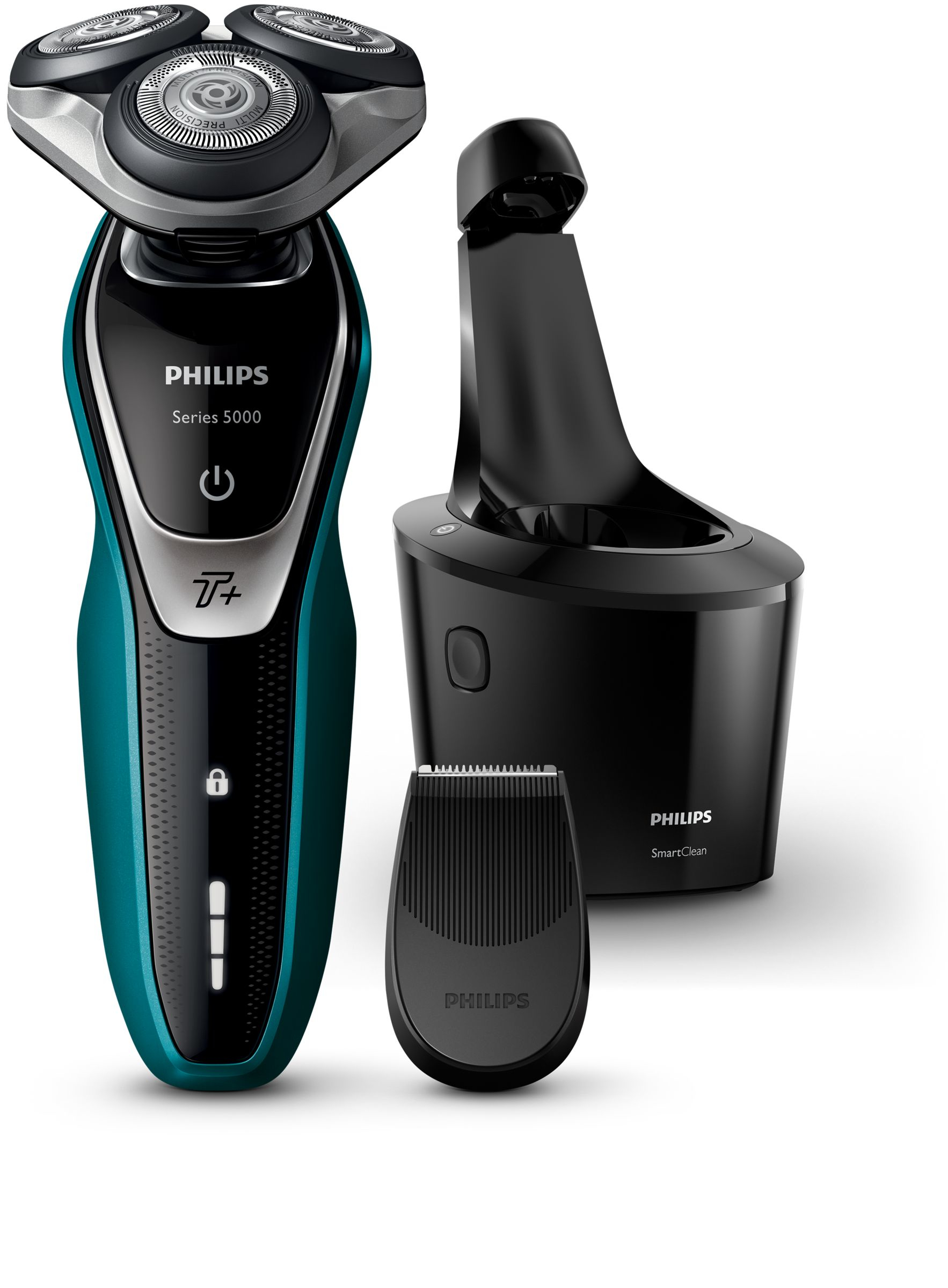 Philips SHAVER Series 5000 S5550/10 men's shaver Rotation shaver Trimmer Black, Green, Silver – image 2