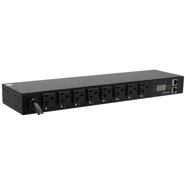 CyberPower PDU20SW8FNET power distribution unit (PDU) 8 AC outlet(s) 1U Black – image 2