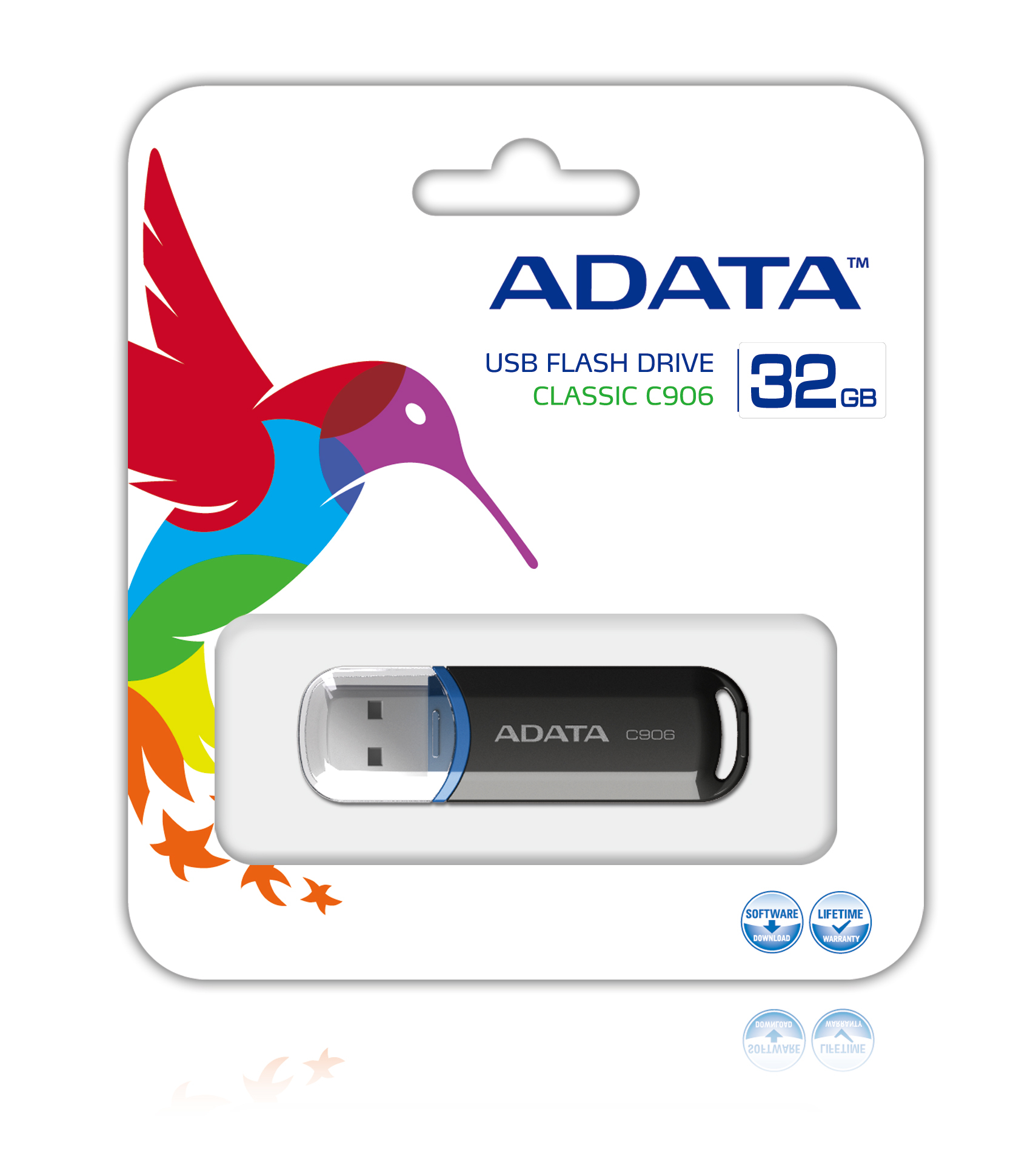 Memoria Usb Adata C906 32Gb Usb 2.0 Negro - AC906-32G-RBK