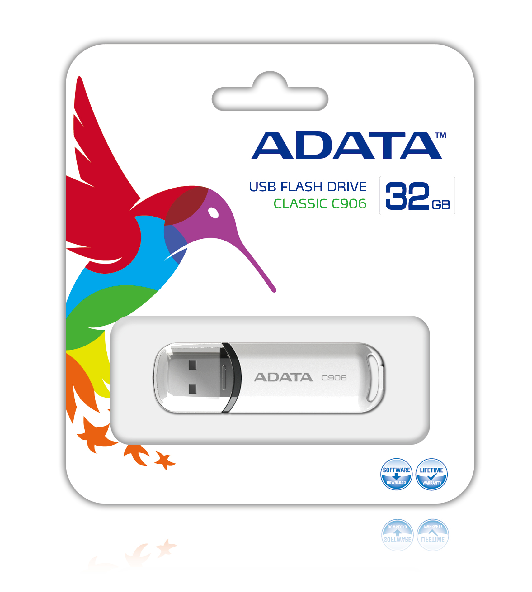Memoria Usb Adata C906 32Gb Usb 2.0 Blanco - AC906-32G-RWH