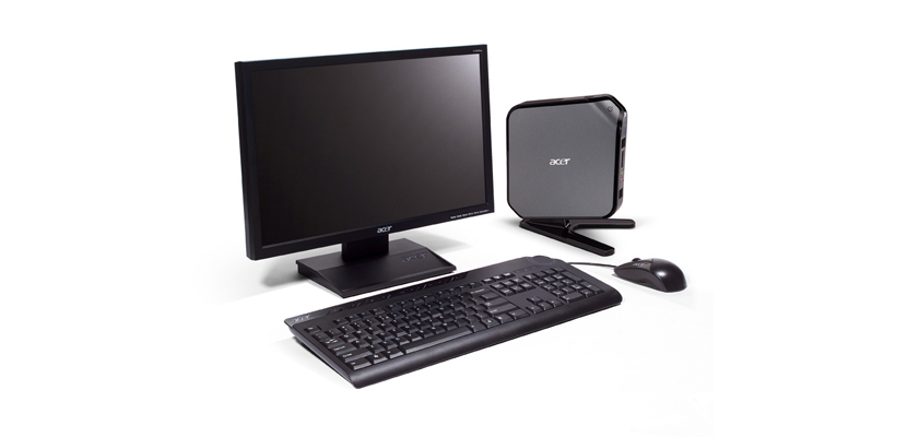 Acer Veriton N 281G-UA4251L Intel Atom® D425 2 GB DDR3-SDRAM Linux Mini PC Black, Grey image 4