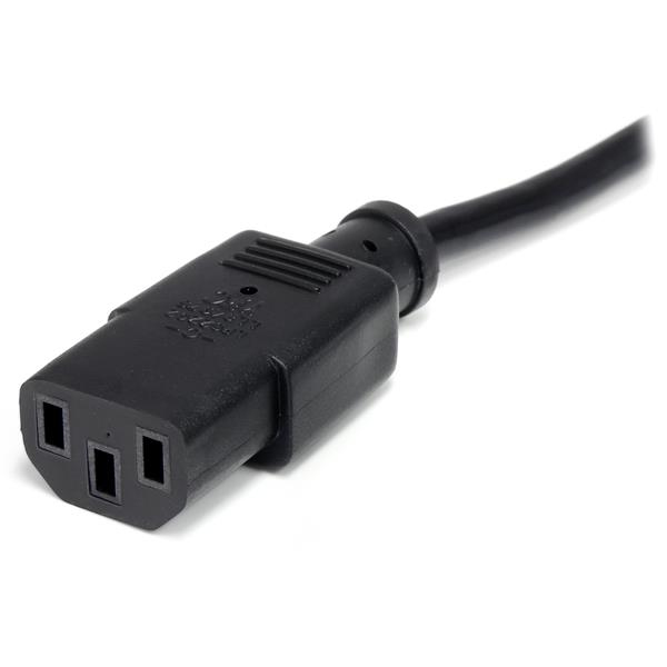 صورة كيبل طاقة StarTech.com PXT10115 بطول 15 قدم، أسود، NEMA 5-15P إلى C13