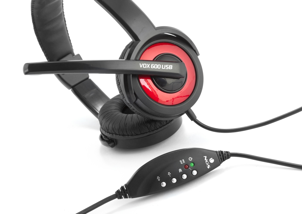 NGS Vox600USB Headset Wired Head-band Gaming Black, Red – image 9