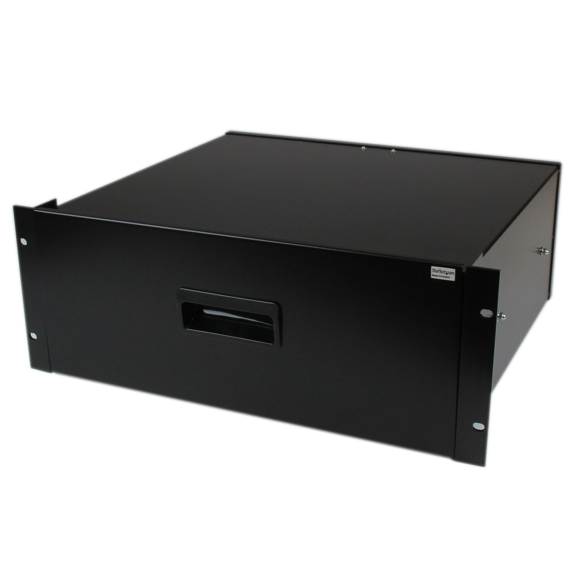 StarTech.com 4U Black Steel Storage Drawer for 19in Racks and Cabinets - Rack storage drawer - 4U - 4UDRAWER - Rack storage drawer - 4U - for P/N: CABSCRWS1224, RK2537BKM, RK3236BKF, RK4236BKB, RK4242BK24, RK4242BK30, RKQMCAB12V2