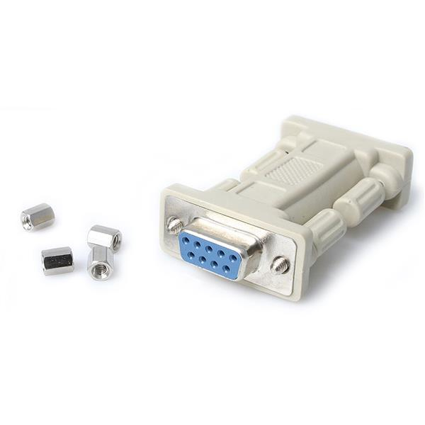 Resim StarTech.com DB9 RS232 Seri Null Modem Adaptörü, Dişi - Dişi, Beyaz
