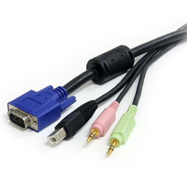 StarTech.com Cable KVM Audio y Vídeo de 1.8m Todo en Uno de cerca