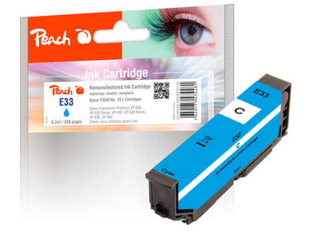 Peach Ink Cartridge cyan, compatible with Epson No. 33 c, T3342