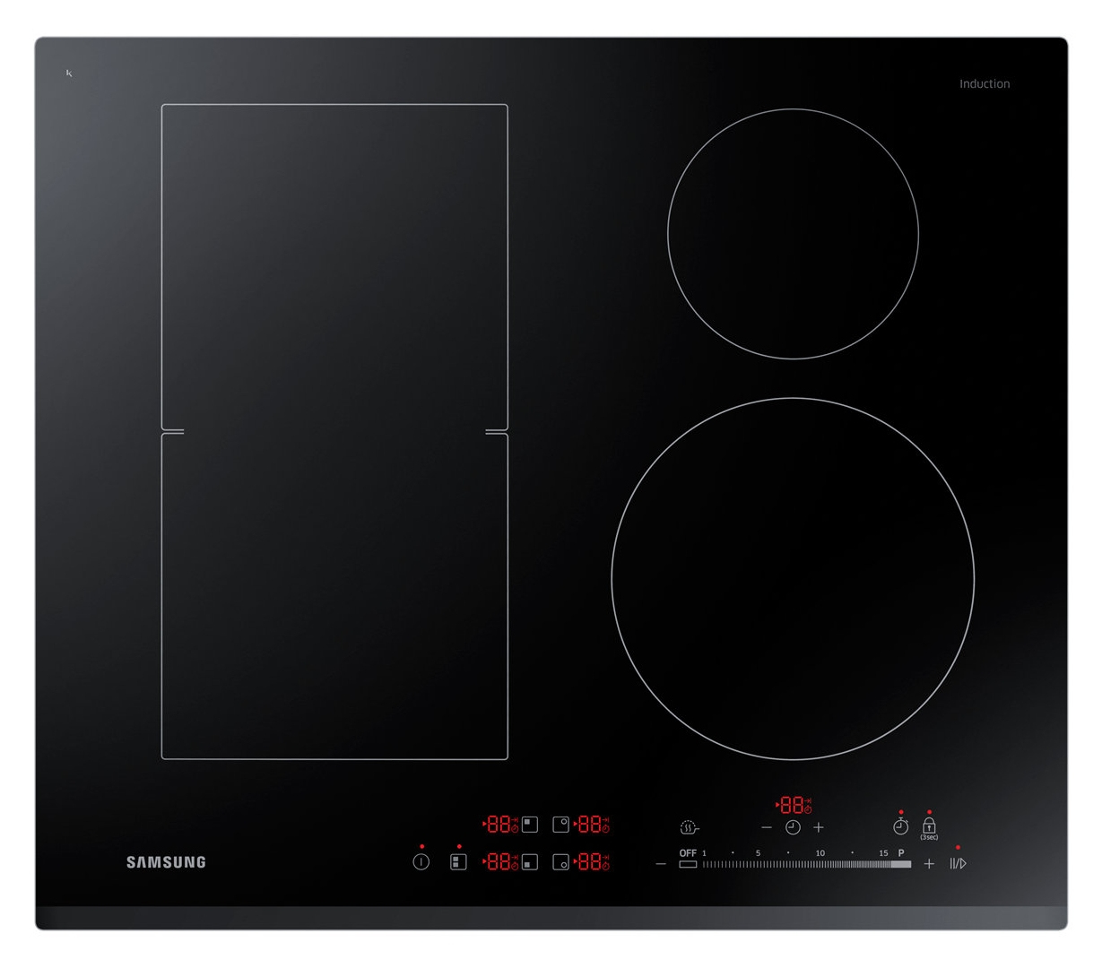 Samsung NZ64K5747BK hob Black Built-in Zone induction hob 4 zone(s)