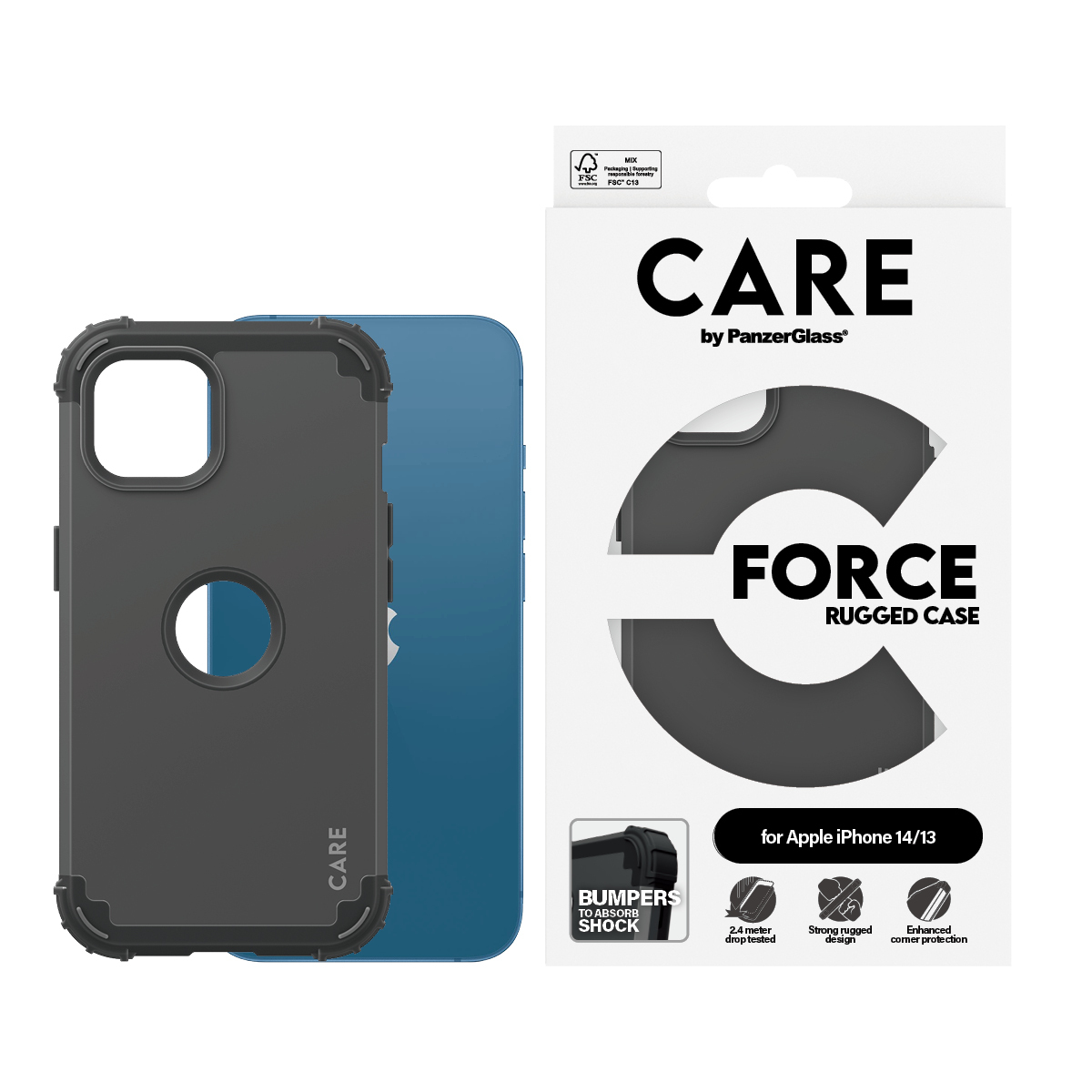 PanzerGlass CARE™ by PanzerGlass® Case Black FORCE iPhone 14 | 13 – image 2