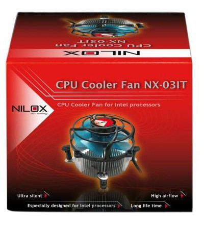 Nilox 03NX029835001 computer cooling system Processor Cooler Aluminium, Black, Blue – image 2