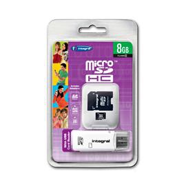 Integral 8GB microSDHC Card + card reader
