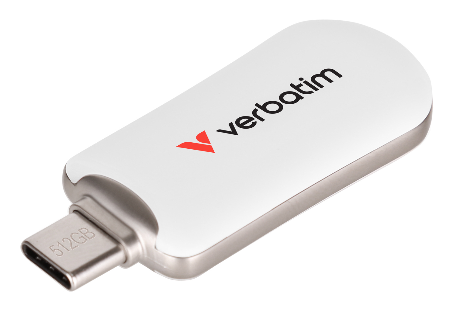 USB-Stick 512GB Verbatim 3.2 Typ C Plectra Flash Drive white