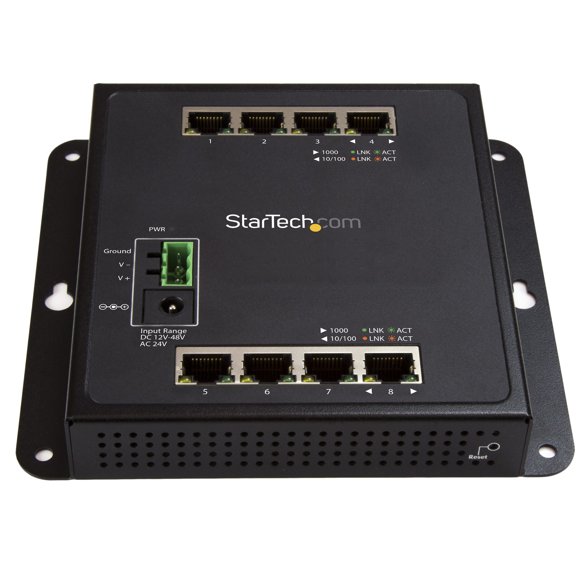 StarTech.com Industrial 8 Port Gigabit Ethernet Switch - Hardened Compact GbE Layer/L2 Managed Switch - Rugged Network Switch Din Rail/Wall Mountable RJ45/LAN S – image 2