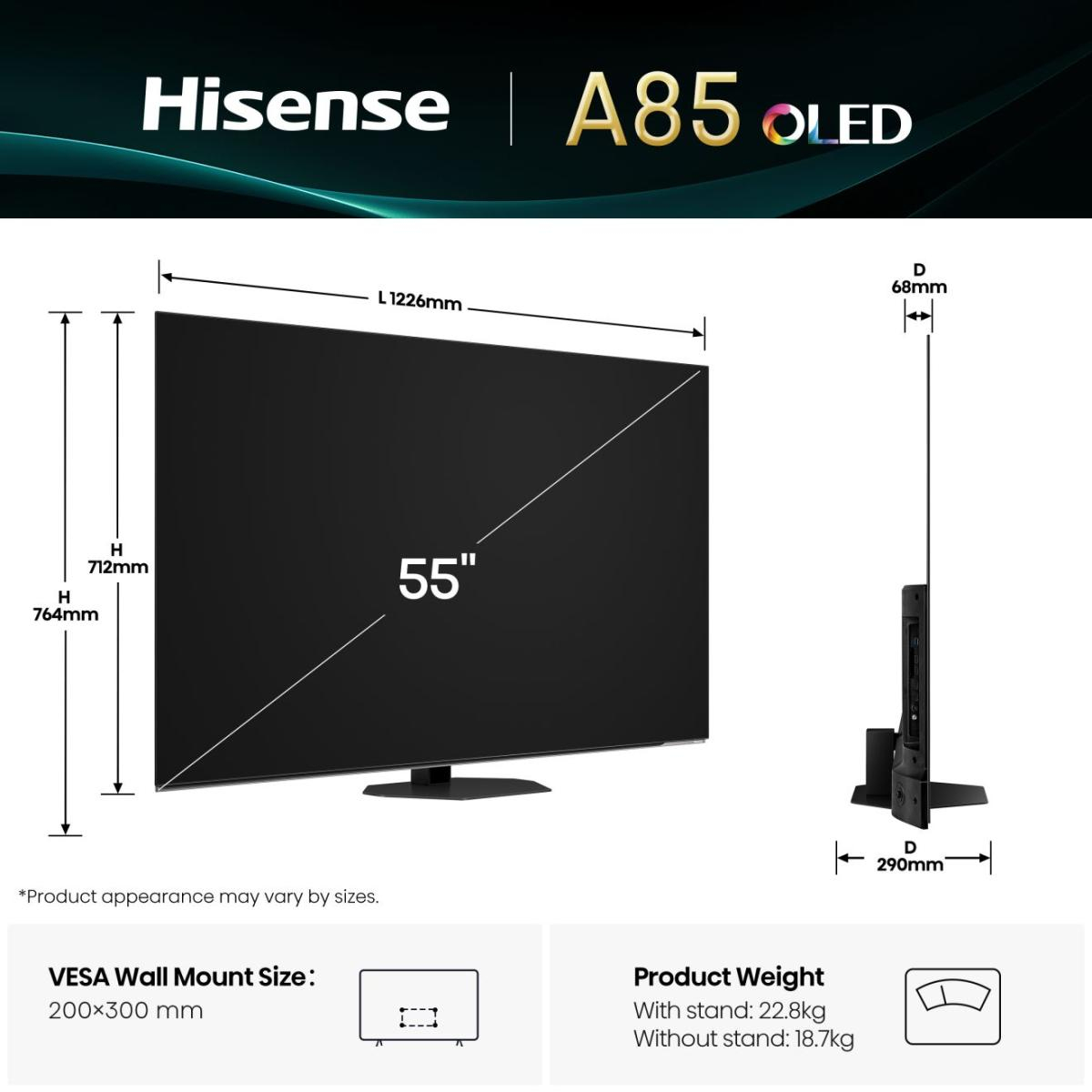 Hisense 55A85Q (2025) TV OLED 55 4K UHD Smart TV — photo 2