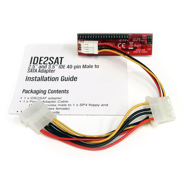 StarTech.com 2.5in and 3.5in 40 Pin Male IDE to SATA Adapter Converter – image 4