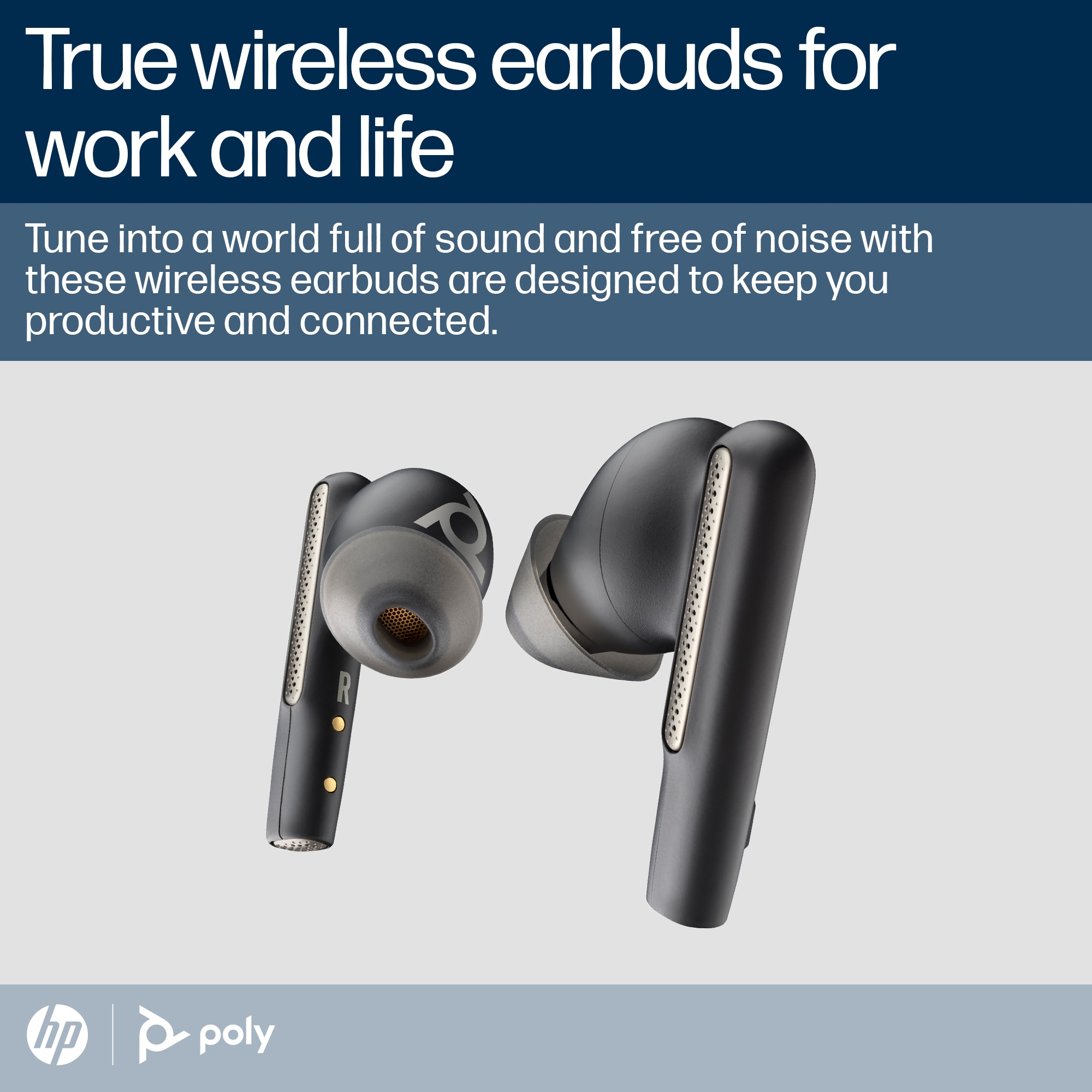 HP Poly Voyager Free 60 UC Carbon Black Earbuds +BT700 USB-A Adapter +Basic Charge Case – image 3