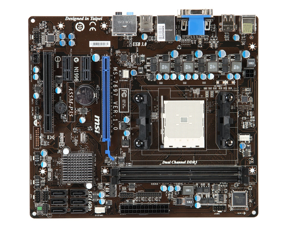 MSI A55M-P35 AMD A55 Socket FM1 micro ATX image 2