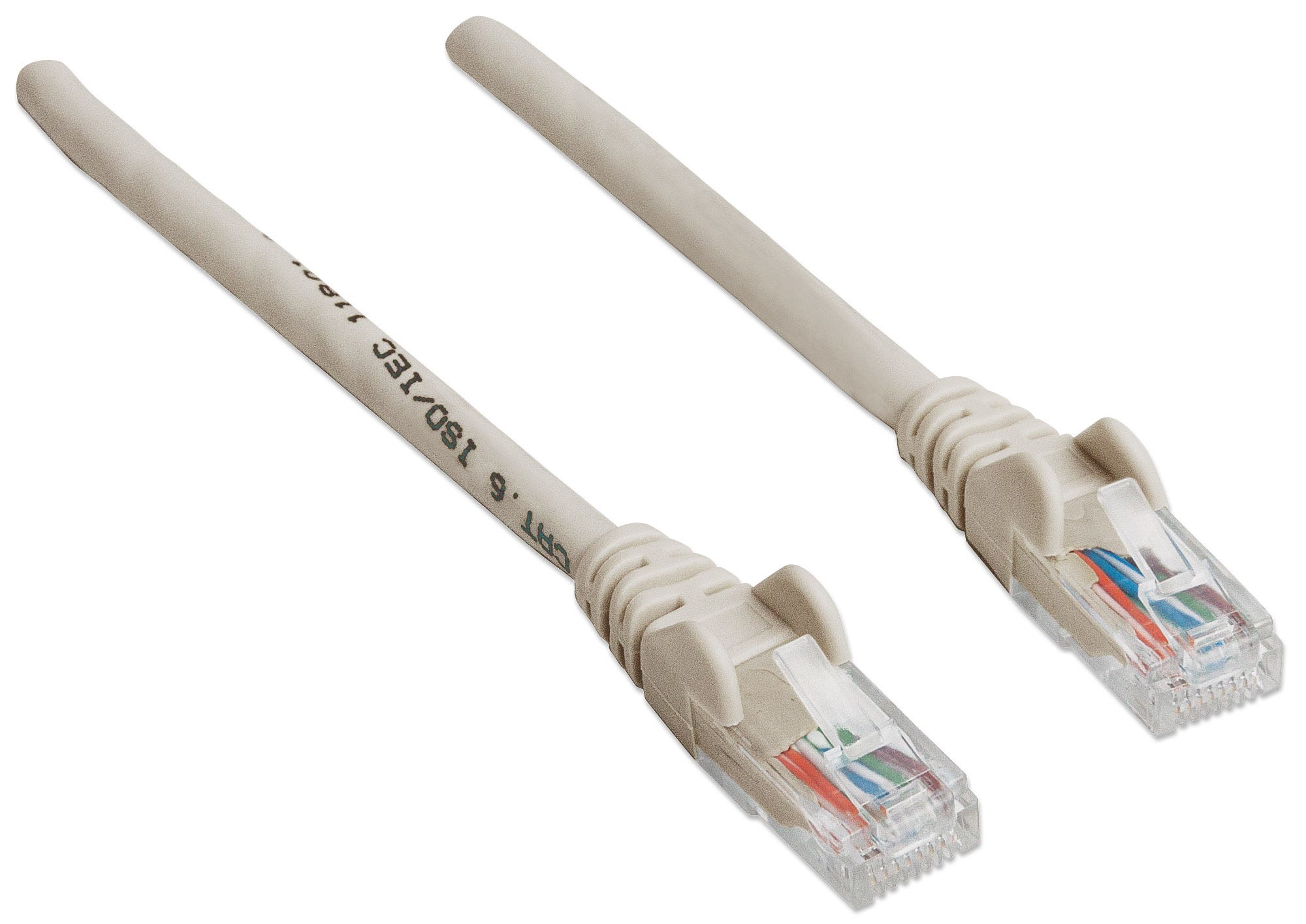 INTELLINET Patchkabel RJ45 U/UTP Cat6 20m   Hebelschutz grau Cat6 Kabel
