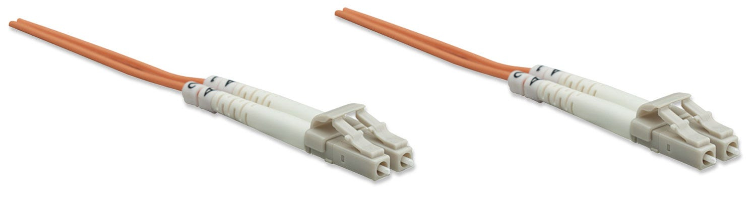 Glasfaser LWL-Anschlusskabel, Duplex, Multimode, LC/LC, 50/125 µm, OM2, 5 m, orange