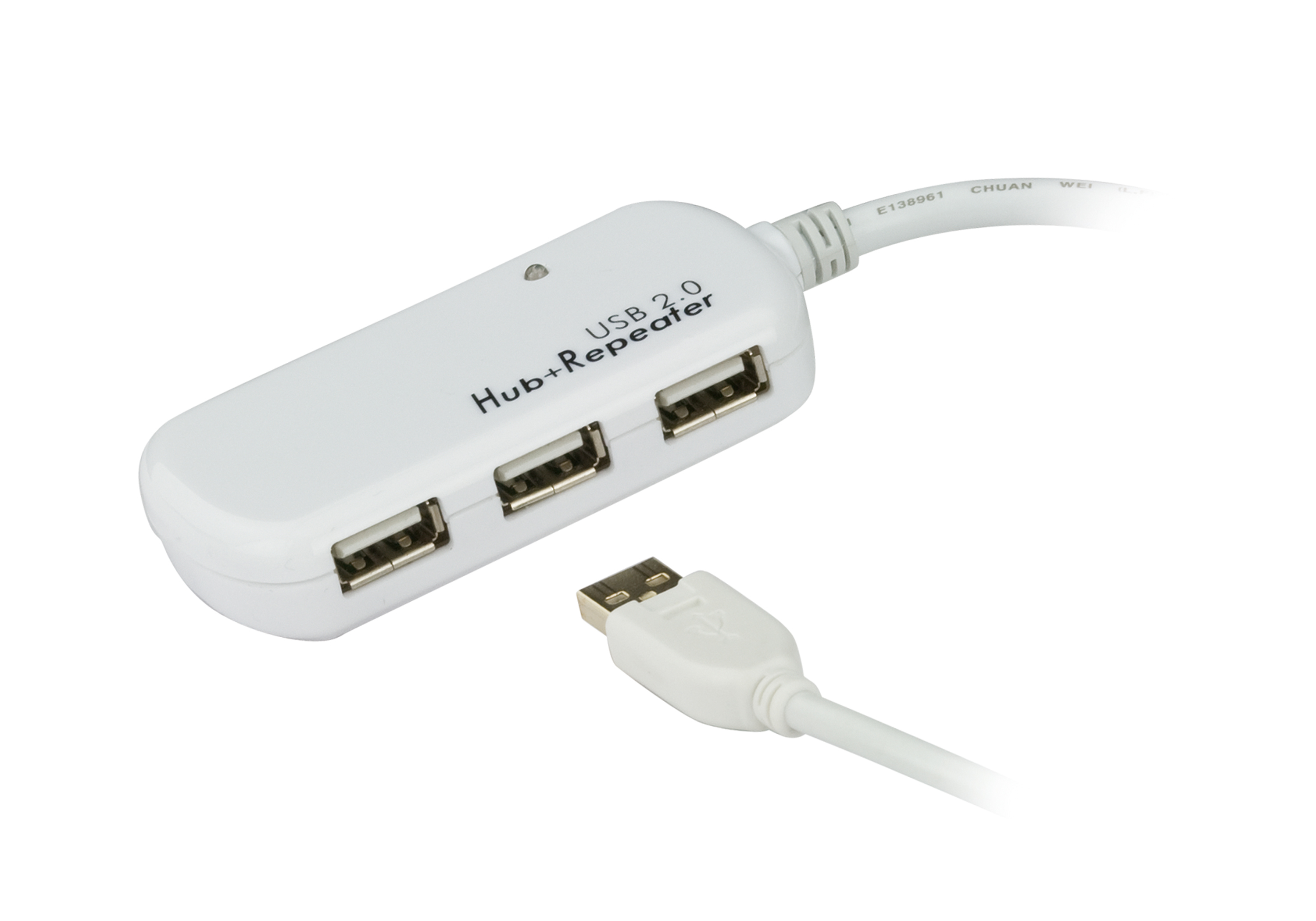 ATEN UE2120H keskitin USB 2.0 480 Mbit/s Valkoinen