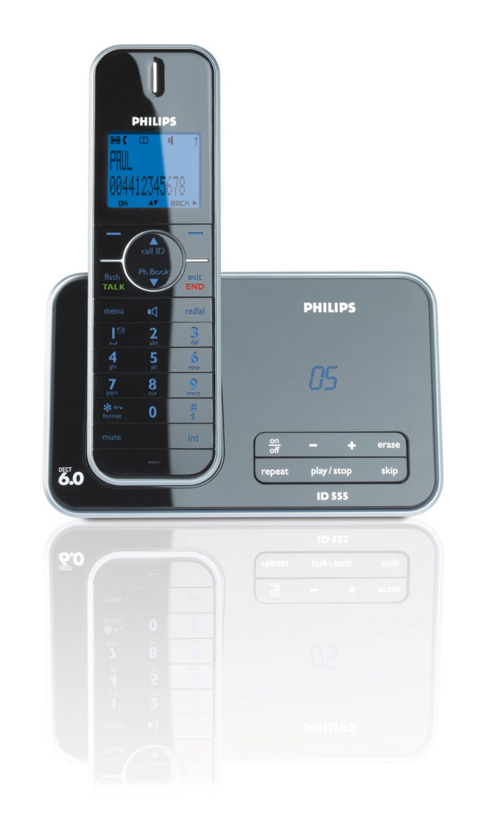 Philips ID5551B/37 telephone Caller ID Black