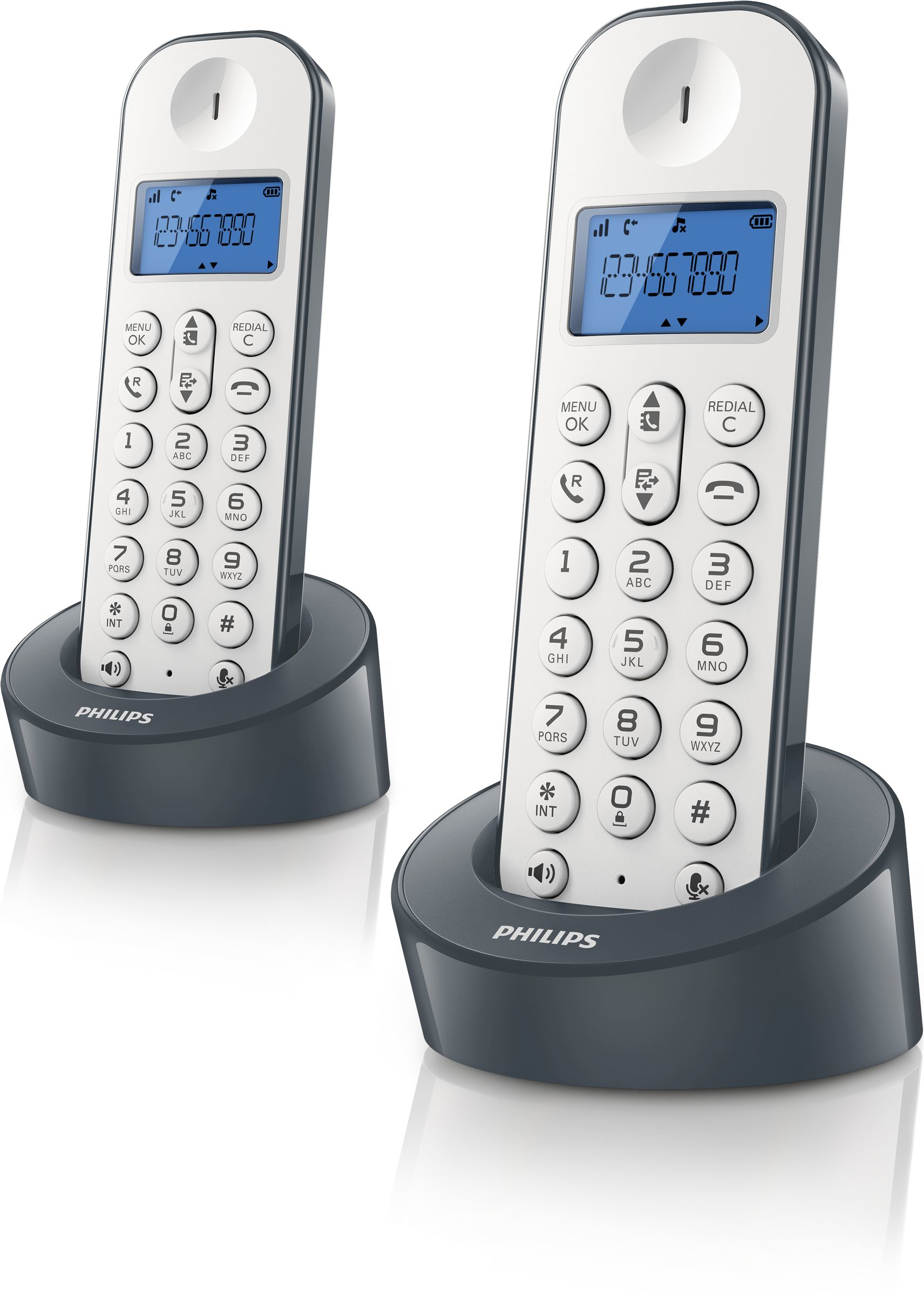 Philips D1212WG/FT telephone DECT telephone Caller ID Grey, White – image 2