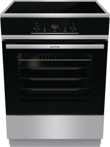 Gorenje GEIT6E80XPG Freestanding cooker Electric Zone induction hob Black, Silver