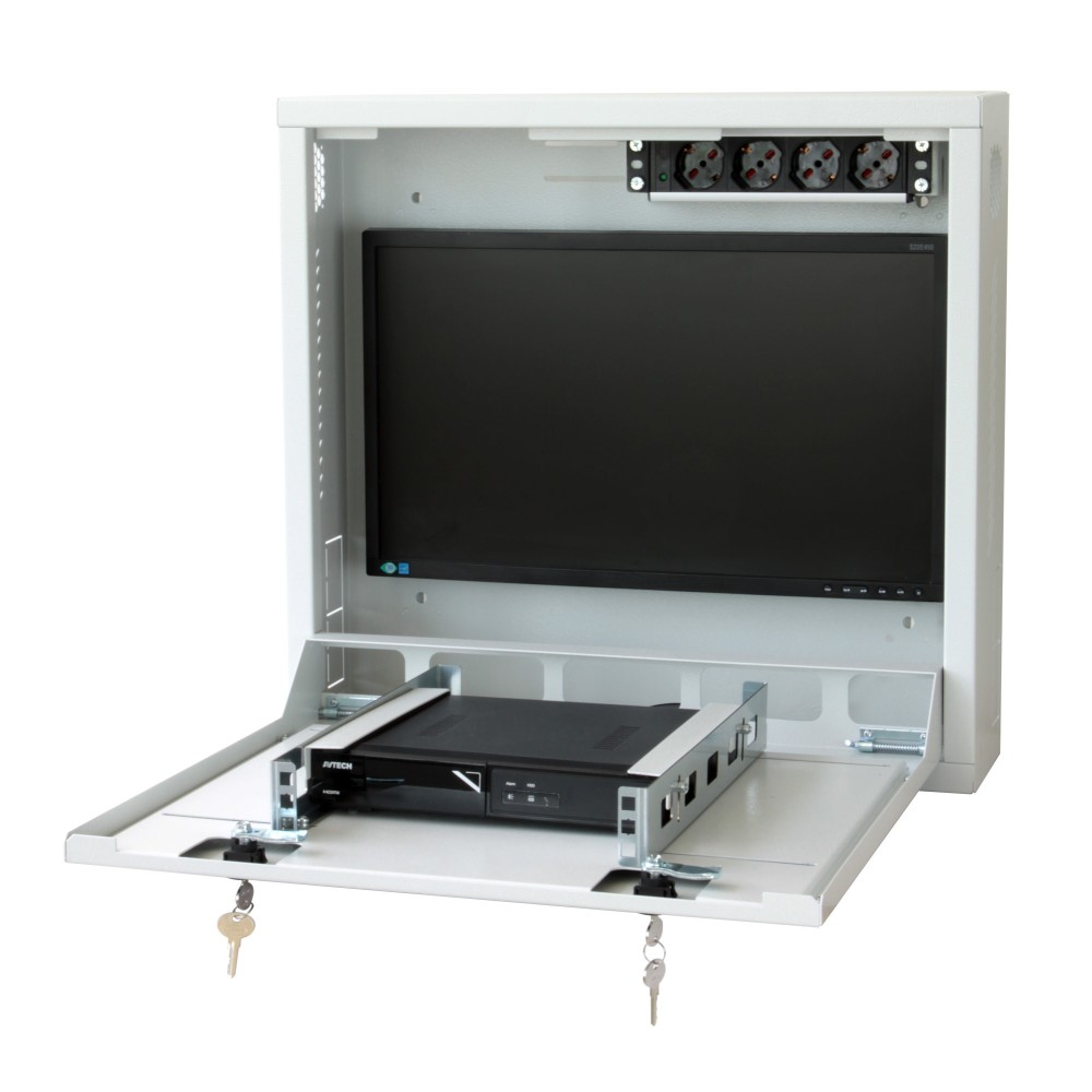 Techly ICRLIM08 rack cabinet 1U Wall mounted rack Grey – image 6