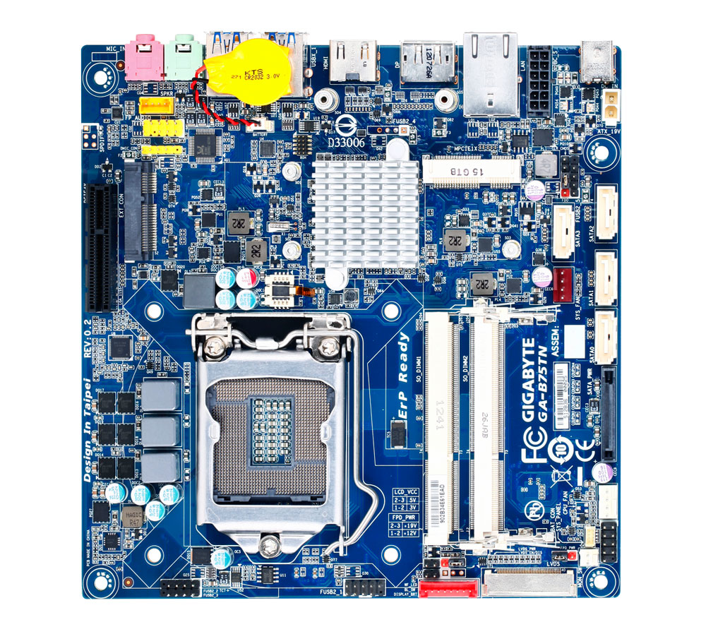 GIGABYTE GA-B75TN motherboard Intel B75 LGA 1155 (Socket H2) Thin Mini ITX – image 2