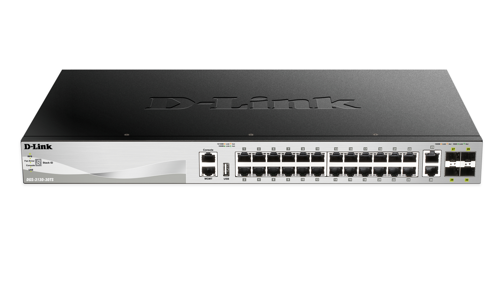D-Link DGS-3130-30TS network switch Managed L3 Gigabit Ethernet (10/100/1000) Black, Grey – image 2