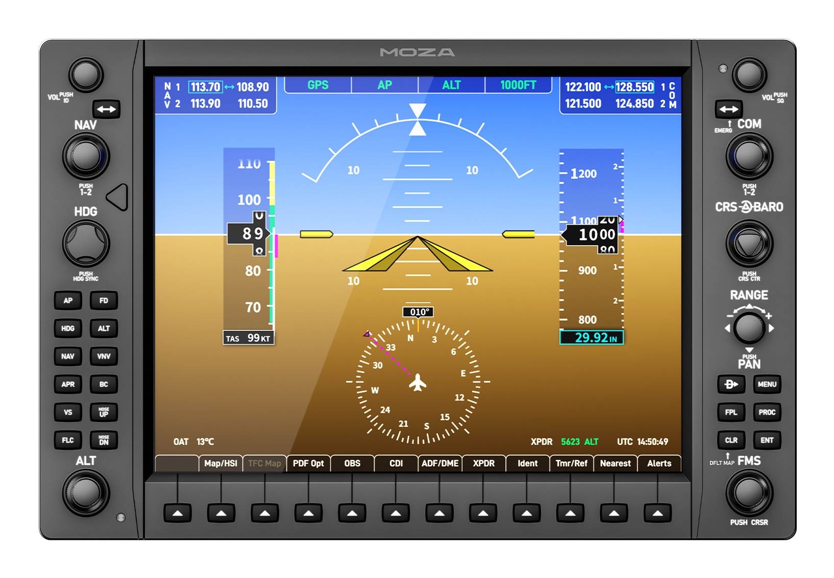 MOZA MGX1000 Flight Instrument Panel - Display IPS …