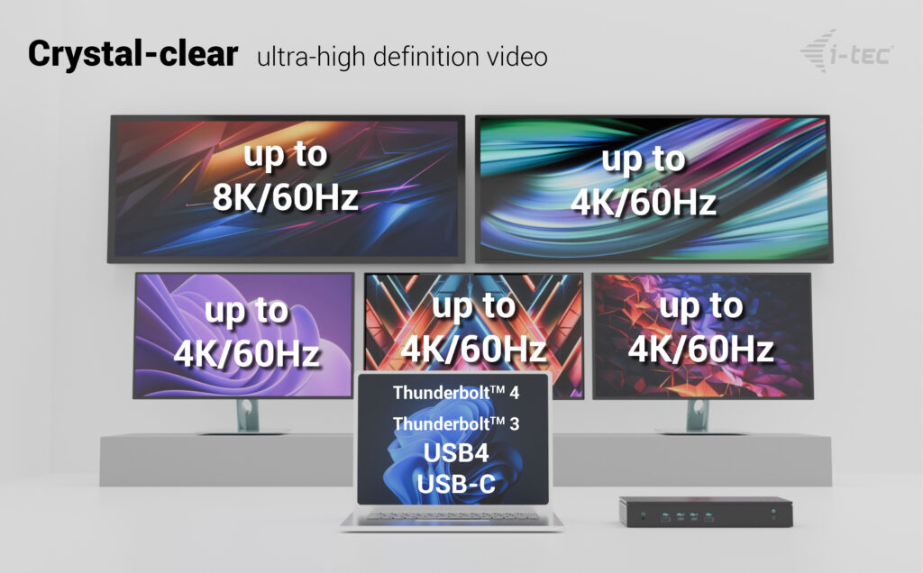 i-tec Universal 5x 4K/60Hz Display Docking Station + Power Delivery 100W – image 8