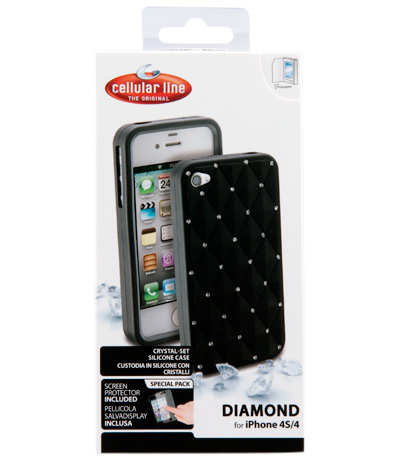 Cellularline Diamond mobile phone case Cover Black – image 2