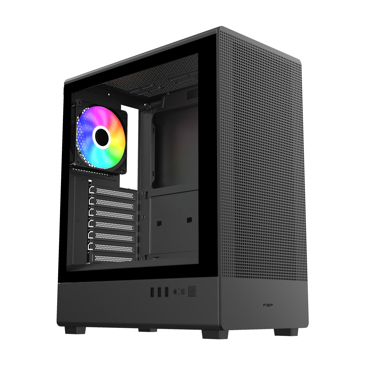 FSP M221-BA Case Midi Tower mATX, ATX Black ARGB