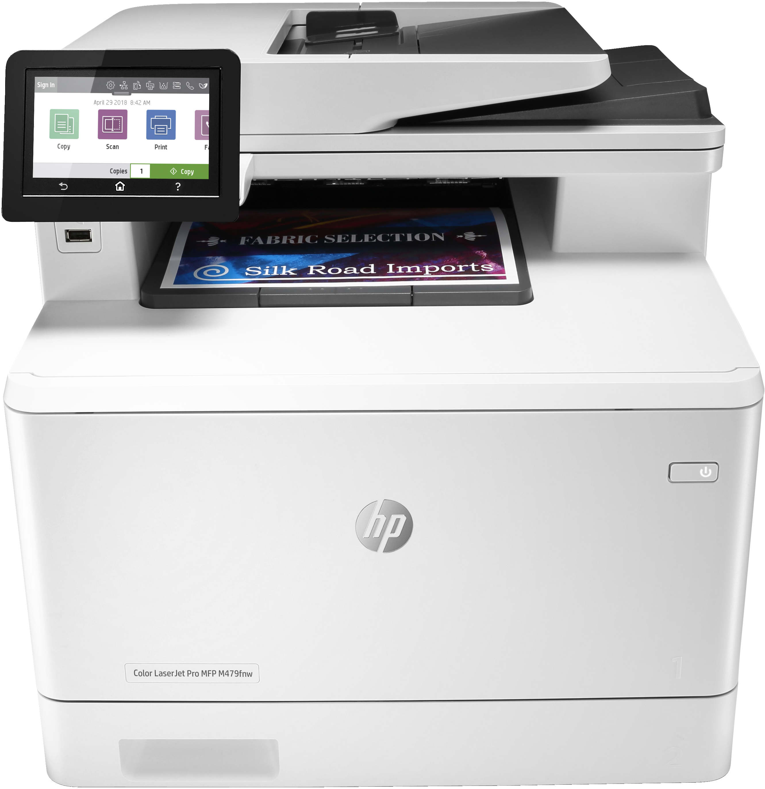 HP Color LaserJet Pro MFP M479fnw, Skriv ut, kopiera, skanna, fax, e-post, Skanna till e-post/PDF; 50 arks ADF (ej ihoprullat)