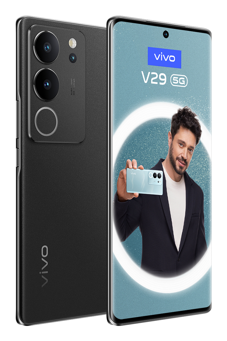 vivo V29 17.2 cm (6.78") Dual SIM Android 13 5G USB Type-C 12 GB 256 GB 4600 mAh Black – image 1