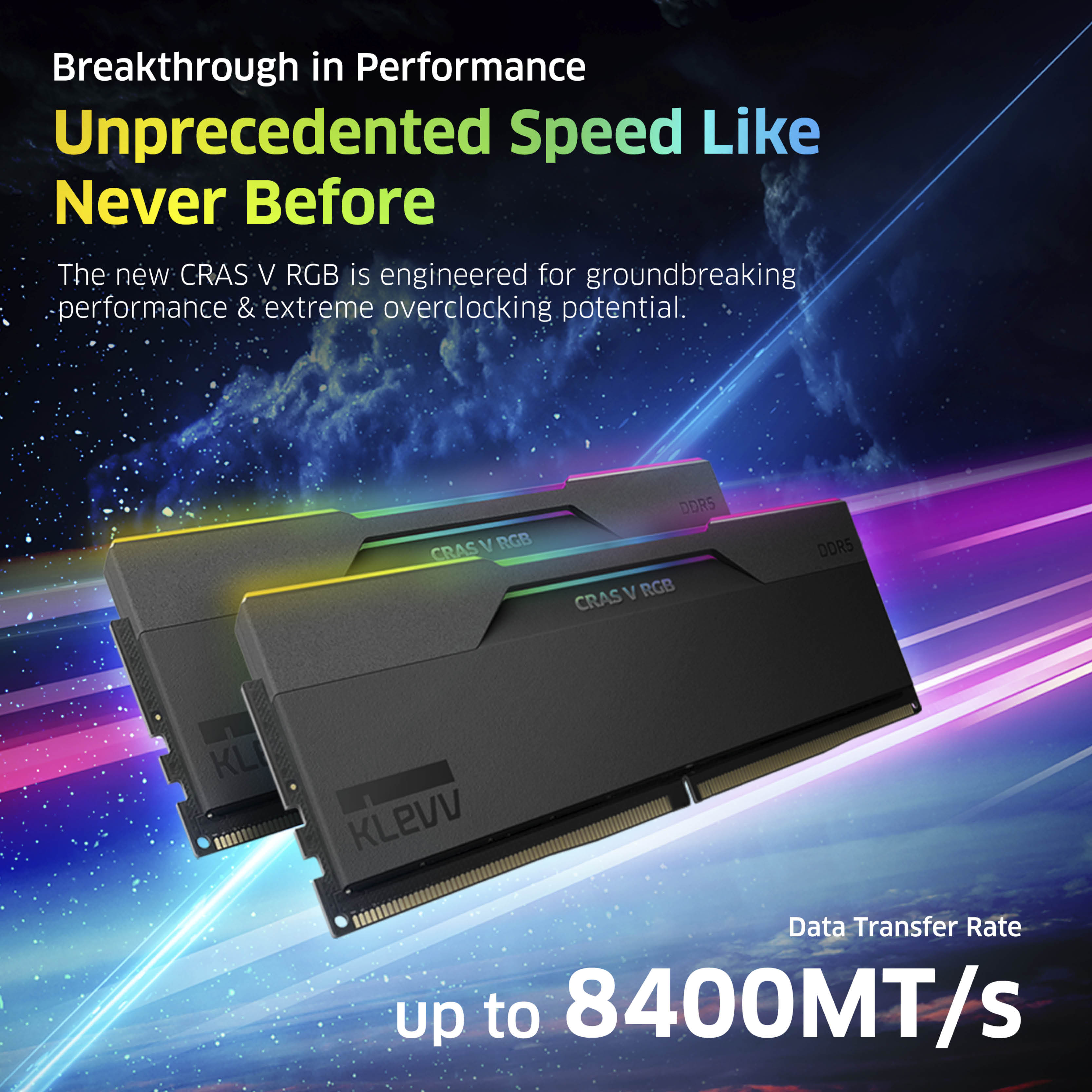 Klevv 48GB (2x24GB) 6000MHz CL30 DDR5 GAMING RAM MODULE 30-36-36-76 1.35V CRAS V RGB KIT image 8