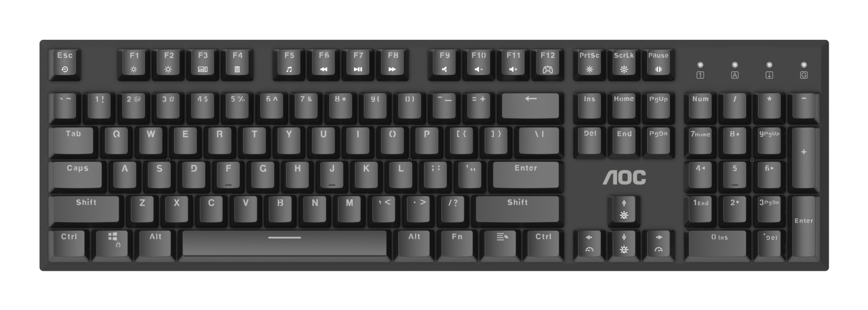 AOC GK480 keyboard Gaming USB Black – image 3