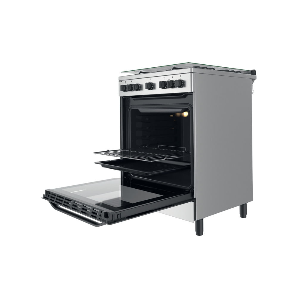 Hotpoint HS68G5PHX/E/1 Freestanding cooker Electric Gas Black, Stainless steel – image 5