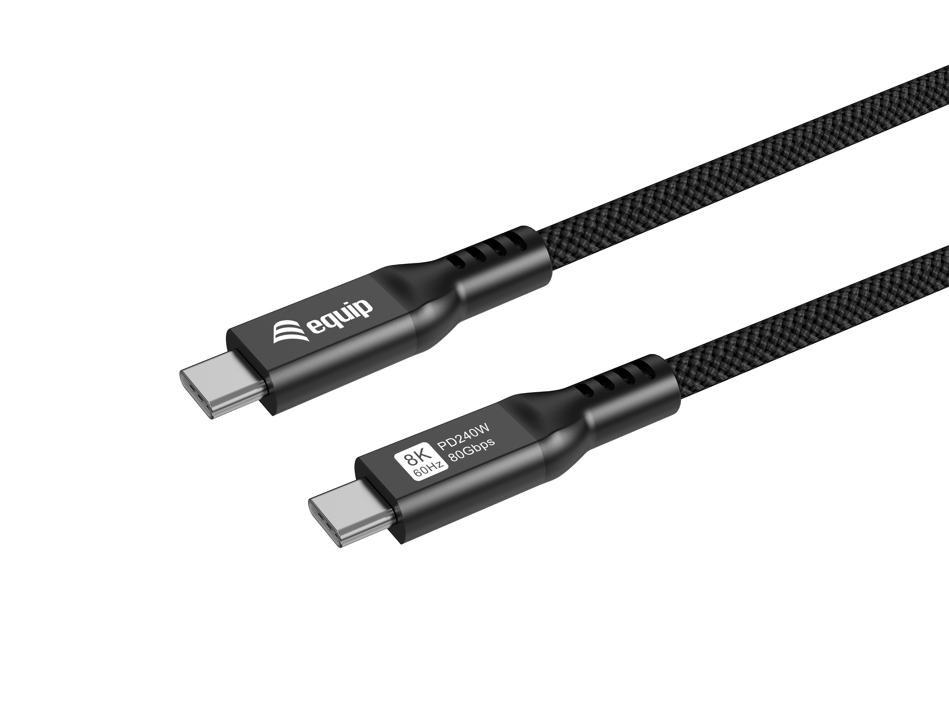 Equip USB 4 C to C Cable, 1.2m, PD240W, 8K/60Hz, 80Gbps, Black